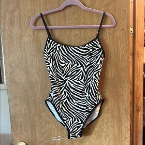 Kate Spade zebra print one piece swimsuit